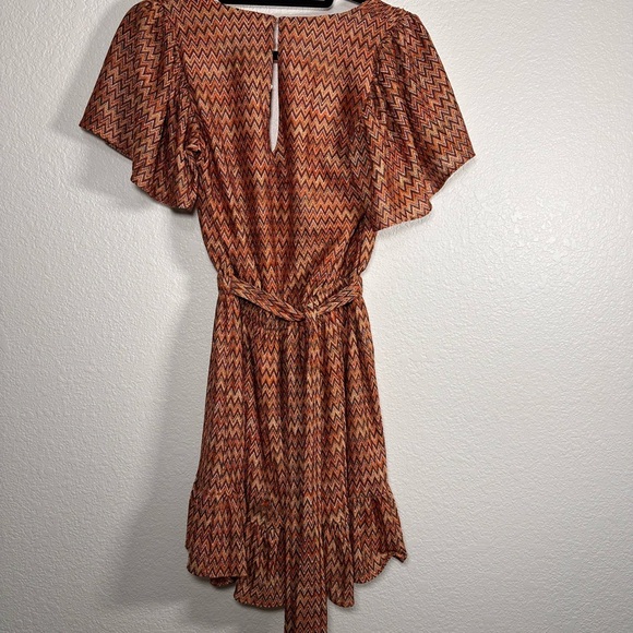 Ramy Brook Stylish Mini Orange Patterned Dress XS - Picture 7 of 7